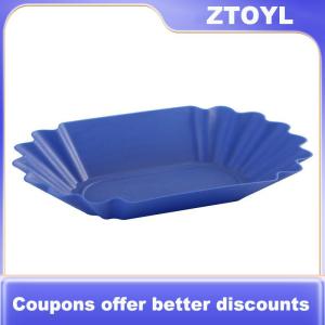 【ZTOYL】 Bền hình bầu dục khay nhựa cho cà phê đậu Mẫu Showcase và snack phục vụ