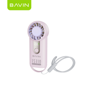 BAVIN BF020 Mini Portable Handheld Fan 5-Speed Strong Wind w/ 15310 RPM 2000mAh Rechargeable Table Fan w/ Lanyard