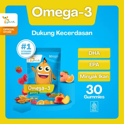 Youvit Omega-3 Anak 30 Hari dengan DHA dan EPA untuk Otak & Mata Anak