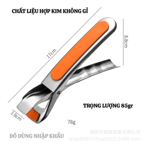 Dụng Cụ Kẹp TôDĩa Chống Nóng Chống Trượt Bằng Thép Không Gỉ-Phiên bản mới nhất