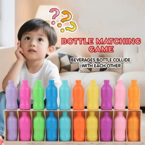 WARM Logical Thinking Bottle Matching Game Interactive Creative Montessori Color Sorting Toys High Logic Training Color Recognition Color Matching Sensory Game Family Party