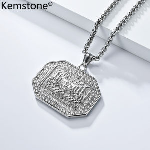 Kemstone The Last Supper Stainless Steel Zircon Necklace Mens Hip Hop Pendant Necklace Jewelry