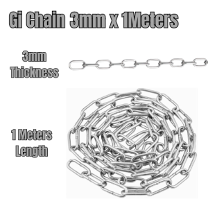Galvanized Chain for Link Gate Fence Connector Dog Chain Metal Stainless Iron Chain 10mm x 1Meters