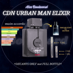 Club De Nuit Urban Man Elixir 1ml / 2ml /5ml Perfume Decant Middle Eastern Perfume
