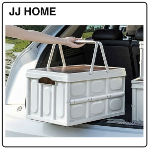 【JJ HOME】Outdoor Multi-functional Wooden Cover Storage Box Heavy Duty Foldable Storage Box for Camping Use Box