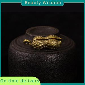 Beauty Wisdom Brass Peanut Bell Ornaments Copper Figurines Feng Shui Desk Decorations Home Decors Accessories Keychains Pendants Gifts