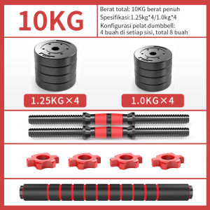【Ready Saham】20KG Dumbell Set PVC Peralatan Fitness Barbel Set 10/30/40 kg Dengan Perlindungan Lingkungan Gym Olahraga Rumah