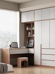 Wardrobe Corner Desk Bookcase Integrated Combination Nordic Home Bedroom Childrens Room Wardrobe Computer Desk