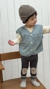 Boys Denim Vest Jacket for Spring 2026 Spring childrens clothing set Korean-style childrens wear baby spring clothes