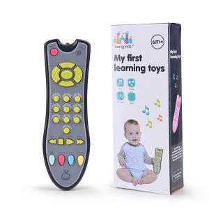 Baby TV Remote Control with Light Sound Kids Mobile Phone Baby Toy Musical Early Educational Toys Simulation Remote Control Children Learning Toy Machine Gifts for Newborn