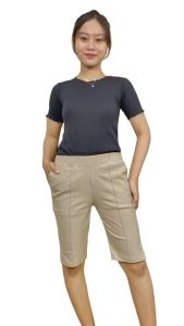 Putri Nasya - Celana Big Size Pendek 3/4 LFTRP Ukuran 8L6L5L4L2LXLS fit to L Warna Cream Capucino Moca Hitam