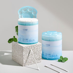200s Extra Large Cotton Buds Spiral tip and ear scoop tip are designed for delicate baby ear cleaning TEN-M JOURNEY
