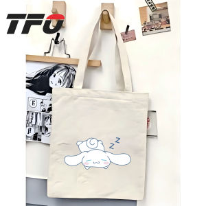 TFO Minimalist Cinnamoroll Character from Sanrio Canvas Tote Bag Versatile Ideal for College School