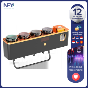 เครื่องฆ่าเชื้อแปรงสีฟันอเนกประสงค์ฆ่าเชื้ออัจฉริยะติดผนังแบบไม่มีรูชั้นแขวนผนังวางบนแก้วใส่แปรงสีฟันแปรงสีฟันไฟฟ้า