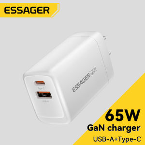 Essager 65W Gan loại USB C Sạc Cho Máy Tính Xách Tay 100V-240V sạc nhanh Pps Qc3.0 Pd3.0 Cho iPad macbook Iphone14 13 Max Pro Huawei Xiaomi Samsung Điện Thoại Chagers