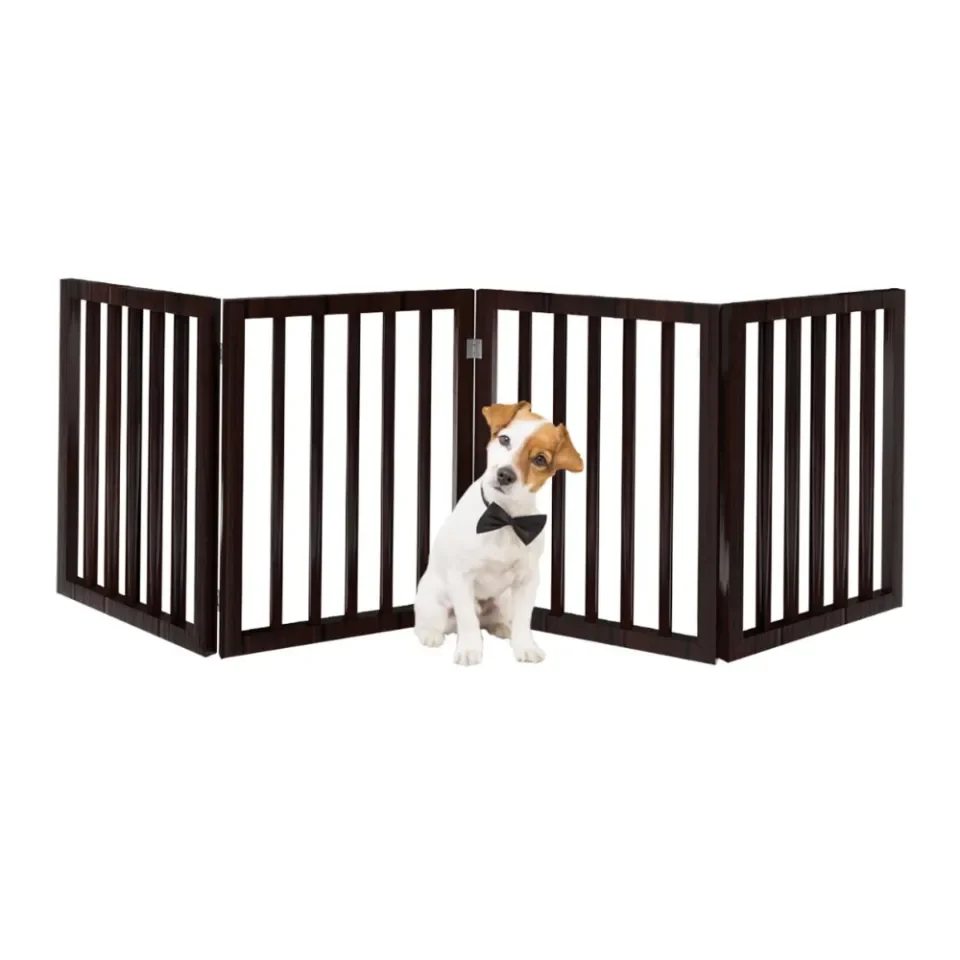 Accordion style dog outlet gate