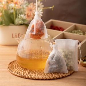 100Pcs Empty Tea Bag with String Reusable Disposable Filter Empty Teabags Non-woven Herb Loose Scent