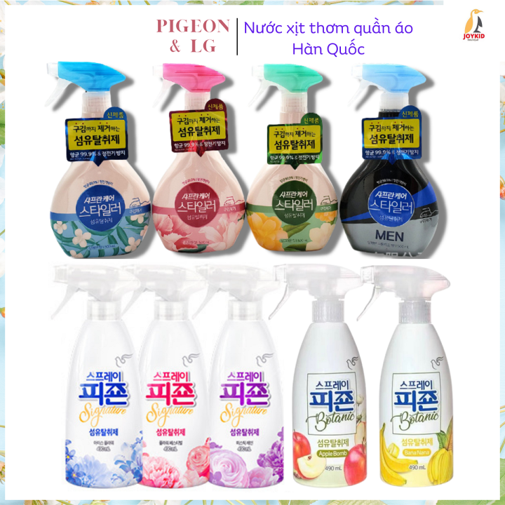 Nước xịt thơm quần áo/vải Pigeon/LG/1802 Hàn Quốc khử mùi, lưu hương ...