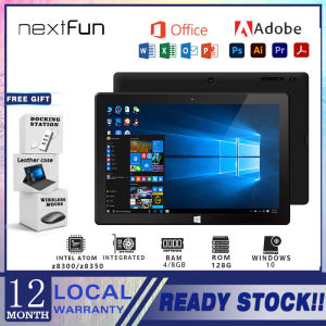 Nextfun 10.1 inch Intel Atom 2-in-1 touchscreen tablet laptop Windows 10 office laptop