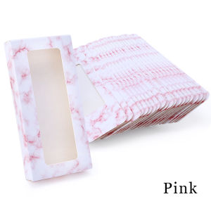 BAIXL Fashion Marble Silver Empty Eyelash Case Set False Eyelashes Package Eyelashes Box Eyelashes Storage