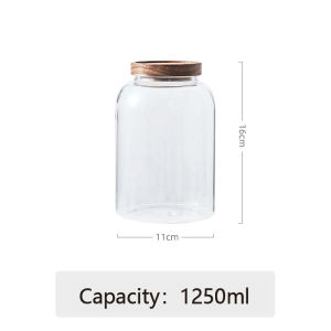 OMK Hộp Đựng Thực Phẩm Phong Cách Nhật Bản Hộp Kín Hộp Đựng Hạt Cà Phê Kín Hơi Hộp Đựng Trà Bộ Hộp Đựng Thực Phẩm Bình Thủy Tinh Kín Khí Bình Thủy Tinh Có Nắp Đậy Bằng Tre