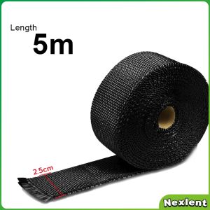 Nexlent Motorcycle Thermal Wrap for Exhaust Pipe Cover Heat Resistant Cloth and Metal Cable Ties