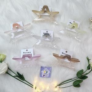 Gắp tóc ngôi sao thạch trong nhũ kim tuyến sang chảnh kẹp càng cua Hàn Quốc cào tóc xinh đẹp - thương hiệu Vợ Chồng Tôi