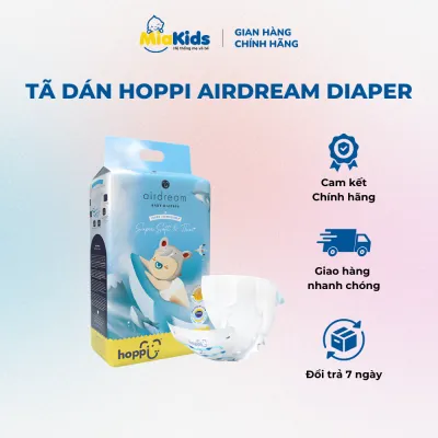 Bỉm/Tã dán cao cấp Hoppi Airdream Singapo NB < 5kg 66 miếng cho bé