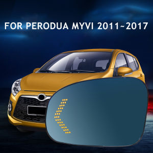For Perodua Myvi Car Rearview Mirror with LED Turn Signal Light，Retrofit Heating Rear View Mirror Accessories For PERODUA MYVI