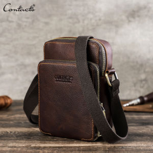 Genuine Leather Men Mini Crossbody Bags Messenger Bags Traveling Casual Small Shoulder Bag Male Handbag