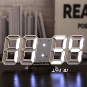 Jam Dinding Digital LED 3D / Jam Meja Jam Dinding Bentuk Angka 3D LED Digital