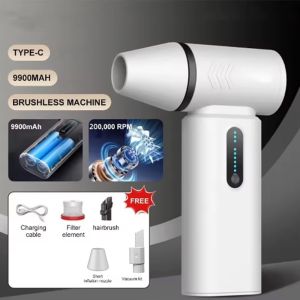 CINDYKHBKJ 200000RPM Mini Turbo Jet Fan High Speed Brushless Motor Violent Turbo Blower Portable 6 Speeds Adjustable Electric Air Duster Home