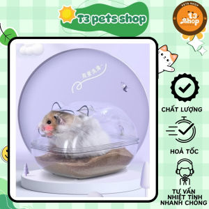 nhà tắm trong suốt gấu Boer (3 size) dành cho hamster - T3 PETS SHOP