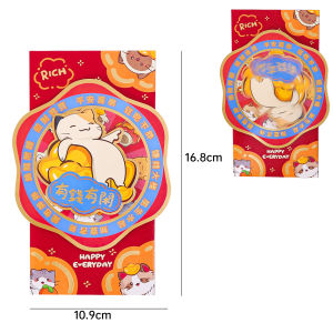【On Sale】2025 CNY Red Packets Red Envelope Creative Rotatable Chinese New Year Angbao Year of the Snake Ang Bao