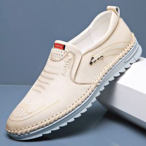 100% KULIT Sepatu Pria IMPORT Casual Kulit Kerja Kantor Santai Fashion Slop Formal 061