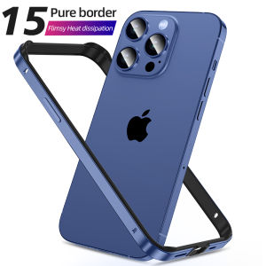 Luxury Aluminum Metal Silicone Bumper Phone Case For iPhone 16 15 14 13 12 11 Pro Max Mini X XR Xs Max 6 6S 7 8 Plus SE Casing