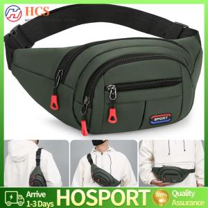 【HCS】Men Women Chest Bag with 4-Zipper Pockets Belt Bag with Adjustable Strap Fashion Waist Pack for Travel Hiking Running