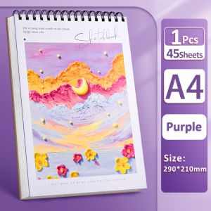 A4 Double Spring Sketchbook Cute Cartoon Blank Sketch Pad Thick Drawing Book Art Painting Supplies