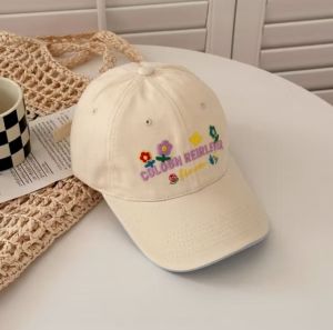 หมวกแก๊ปปักลายดอกไม้ Color Reliever โทนพาสเทลน่ารัก 134