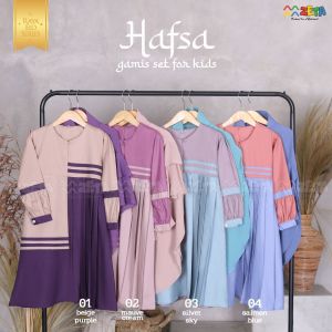 ZETA GAMIS POLOS SET JILBAB ANAK BALITA 1-2 TH BAHAN TOYOBO SILK ROAD MIX CERUTTY BAJU MUSLIM HAFSA