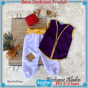 Kostum Aladin dan Princess Jasmine | Setelan Anak Laki Laki | Baju Carnaval | Azzafran for Mommy