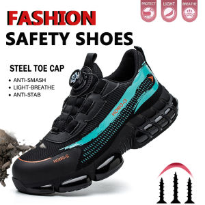 Steel Toe Anti-Puncture Mans Work Shoes Mans Safety Shoes  Abrasion Resistant Reinforced Sole Sneaker Man Shoes