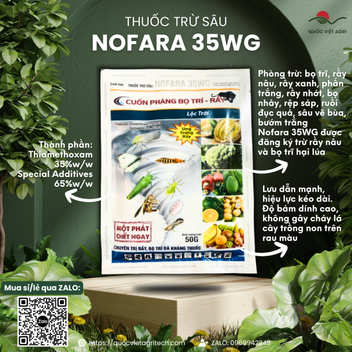 Thuốc trừ sâu NOFARA 35WG (gói 50g) Lộc Trời - Thiamethoxam 35%w/w Trị ...