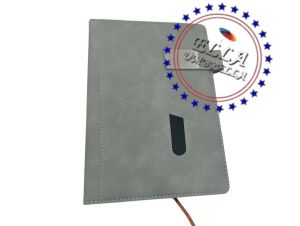 (ELLA SHOP) #63 Diary A5 for Office Desk with Magnetic Closure With Natural PU Cover