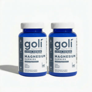 Goli Nutrition Zero Sugar Magnesium Citrate 60 Gummies w Vit.D for Daily Wellness Recovery