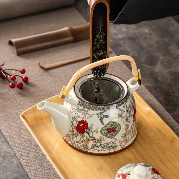 Traditional%20Chinese%20Ceramic%20Teapot%20and%20Teacup%20(6%20pcs)%20with%20Strainer%20and%20Handle%20/%20Coffee%20Set%20Tea%20Set%20/%20Floral%20Teapot%20/%20*Designs%20Given%20at%20Random%20-%20Image%204