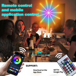 LED Colorful Music Sound Control Firework Light Lantern Led Symphony Music Voice Controlled Lamp