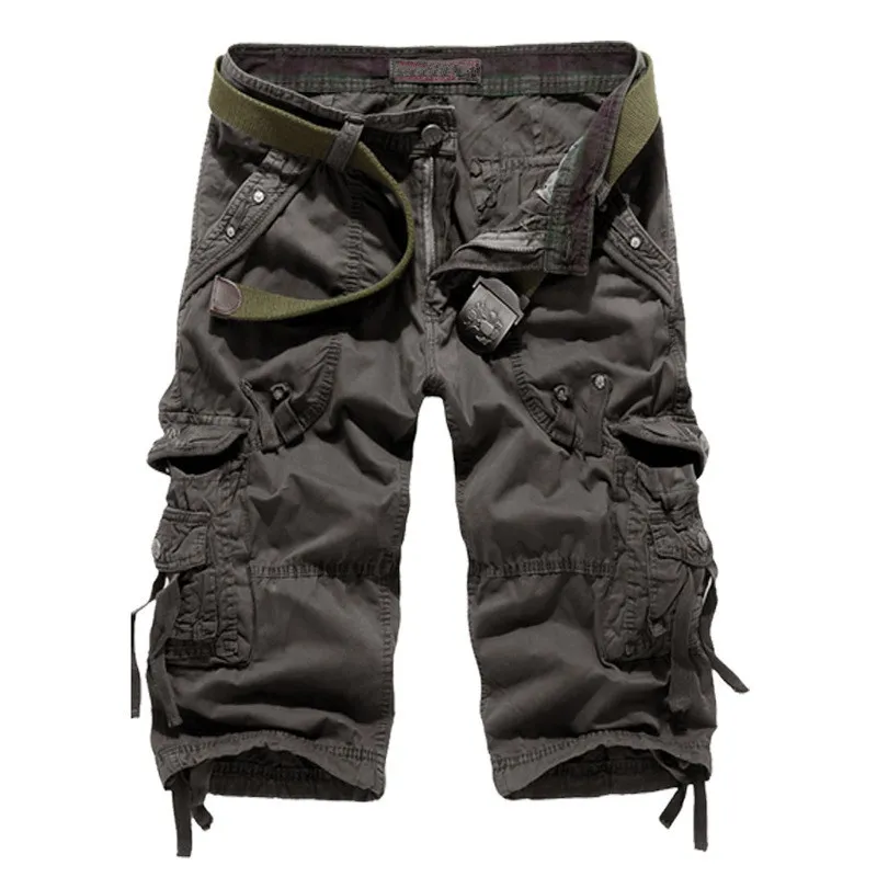 Plus Size 29 42 Men Cargo Shorts Fashion Casual Summer Multi Pocket Army Military Outdoor Calf Length Short Jogger Pants Not Include Belt Lazada PH