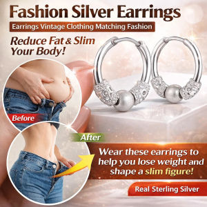 🔥𝐁𝐔𝐘 𝟏 𝐅𝐑𝐄𝐄 𝟏🔥[Purifying and Detoxifying] Good Fortune Silver Earrings / Style Womens Luxury Silver Earrings / S925 Sterling Silver Lucky Charm Earrings / Ruyi Shaped Rotating Hoop Earrings银耳扣女耳环 S925纯银耳钉