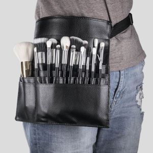 KENDRAT Foldable Makeup Brush Holder 22-Pocket Lightweight Makeup Artist Tool Bags  Waterproof Cosmetic Waist Bag Makeup Tool Organizer